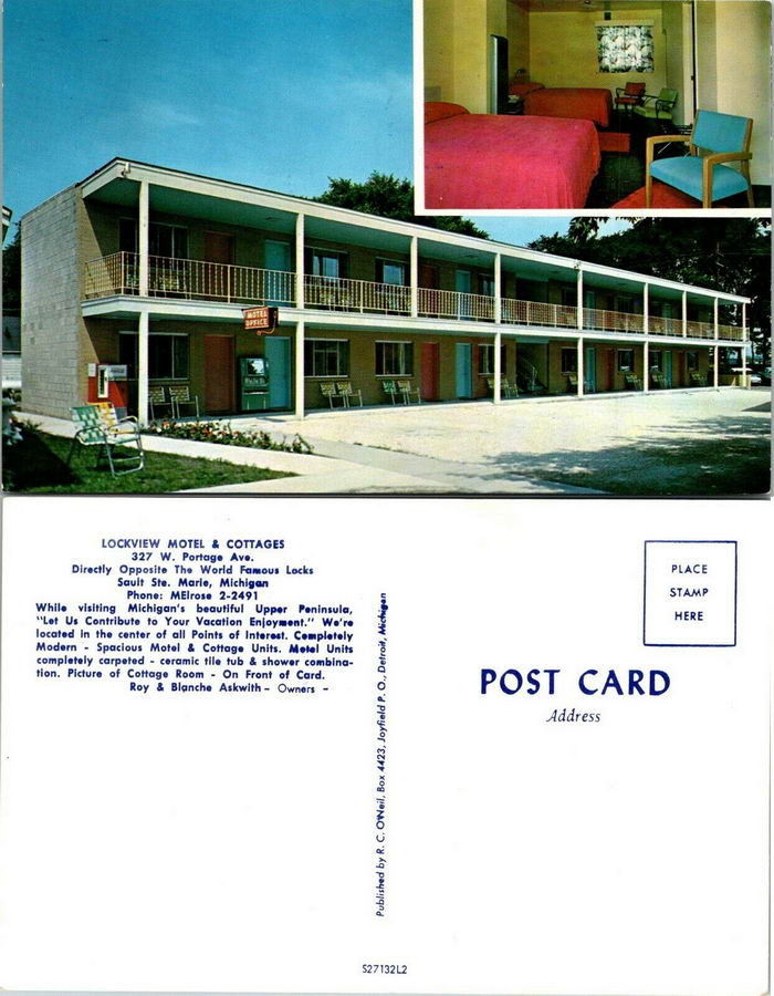 Lockview Motel & Cottages - Old Postcard